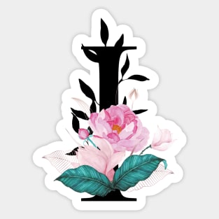 Floral Monogram I Sticker